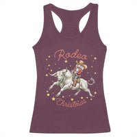 Funny Nutcracker Bull Riding Rodeo Christmas Racerback Tank Top Western Holiday Gift - Wonder Print Shop