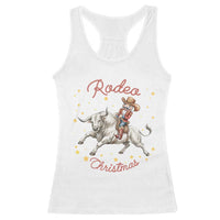 Funny Nutcracker Bull Riding Rodeo Christmas Racerback Tank Top Western Holiday Gift - Wonder Print Shop
