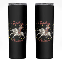 Funny Nutcracker Bull Riding Rodeo Christmas Skinny Tumbler Western Holiday Gift - Wonder Print Shop
