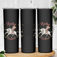 Funny Nutcracker Bull Riding Rodeo Christmas Skinny Tumbler Western Holiday Gift - Wonder Print Shop