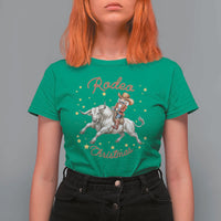 Funny Nutcracker Bull Riding Rodeo Christmas T Shirt For Women Western Holiday Gift - Wonder Print Shop