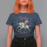Funny Nutcracker Bull Riding Rodeo Christmas T Shirt For Women Western Holiday Gift - Wonder Print Shop