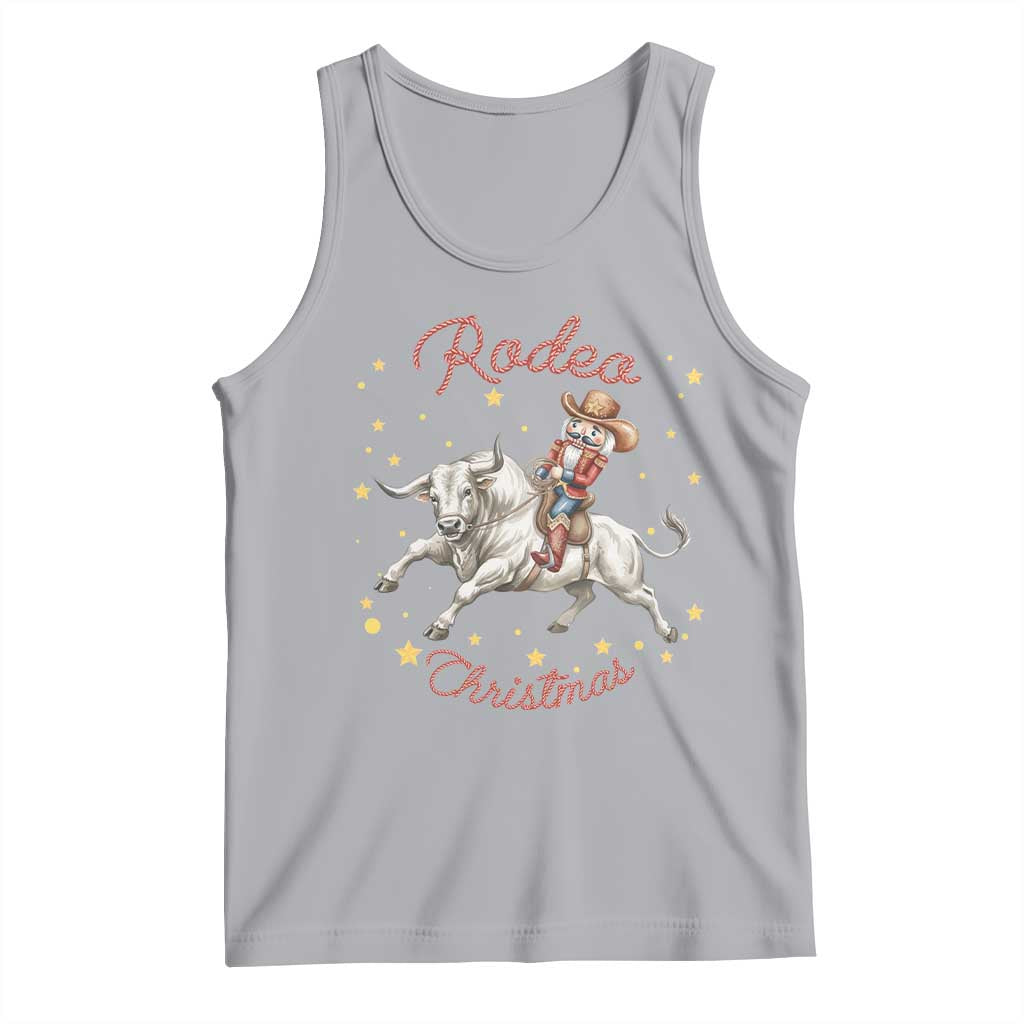 Funny Nutcracker Bull Riding Rodeo Christmas Tank Top Western Holiday Gift - Wonder Print Shop