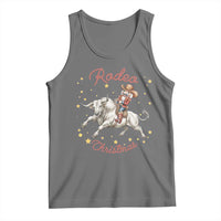 Funny Nutcracker Bull Riding Rodeo Christmas Tank Top Western Holiday Gift - Wonder Print Shop