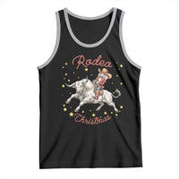 Funny Nutcracker Bull Riding Rodeo Christmas Tank Top Western Holiday Gift - Wonder Print Shop