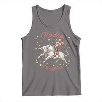 Funny Nutcracker Bull Riding Rodeo Christmas Tank Top Western Holiday Gift - Wonder Print Shop