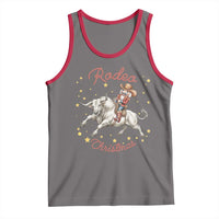 Funny Nutcracker Bull Riding Rodeo Christmas Tank Top Western Holiday Gift - Wonder Print Shop