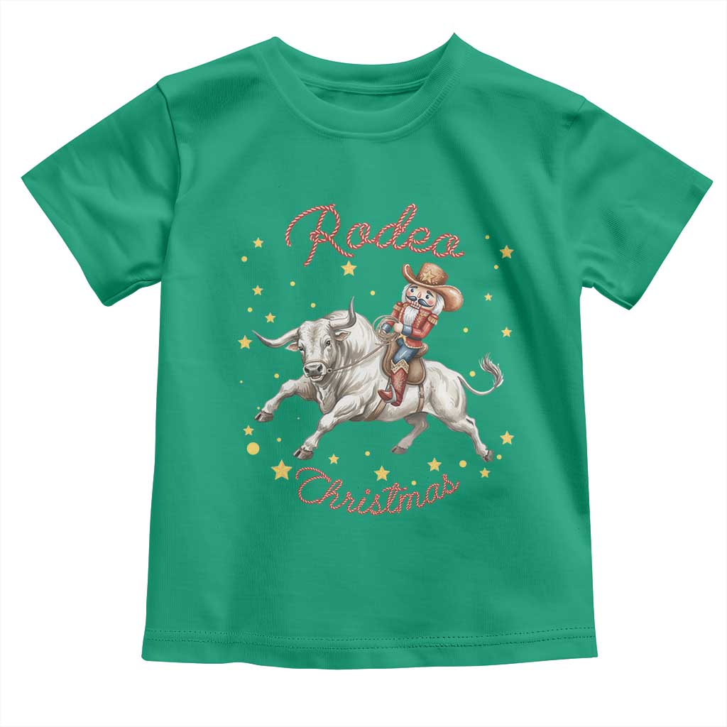Funny Nutcracker Bull Riding Rodeo Christmas Toddler T Shirt Western Holiday Gift - Wonder Print Shop