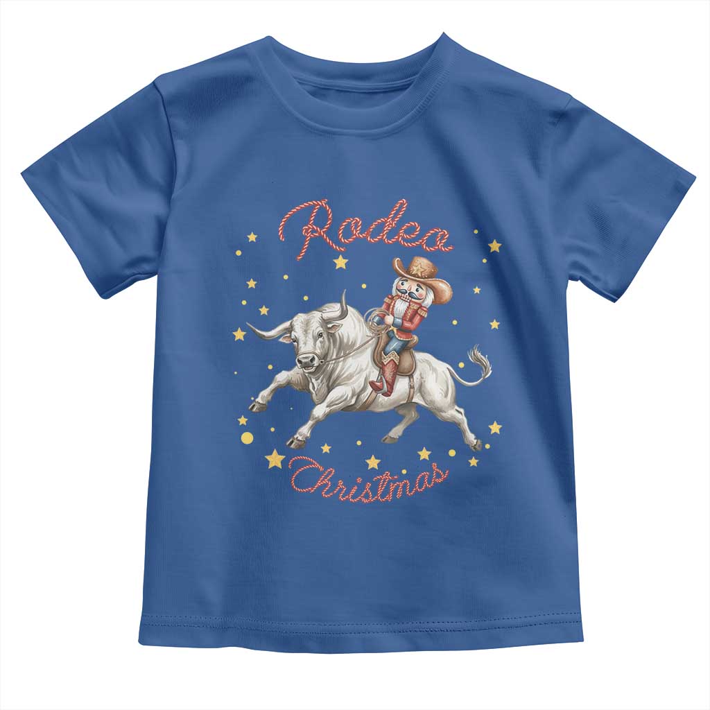 Funny Nutcracker Bull Riding Rodeo Christmas Toddler T Shirt Western Holiday Gift - Wonder Print Shop