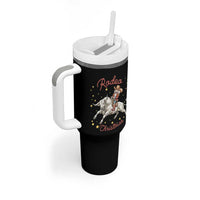 Funny Nutcracker Bull Riding Rodeo Christmas Tumbler With Handle Western Holiday Gift - Wonder Print Shop