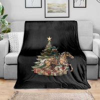 Funny Nutcracker Riding Horse Throw Blanket Western Life Christmas Gift - Wonder Print Shop