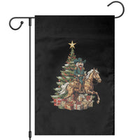 Funny Nutcracker Riding Horse Garden Flag Western Life Christmas Gift - Wonder Print Shop