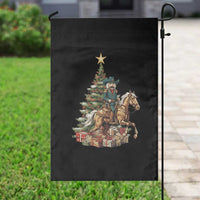 Funny Nutcracker Riding Horse Garden Flag Western Life Christmas Gift - Wonder Print Shop