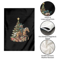 Funny Nutcracker Riding Horse Garden Flag Western Life Christmas Gift - Wonder Print Shop