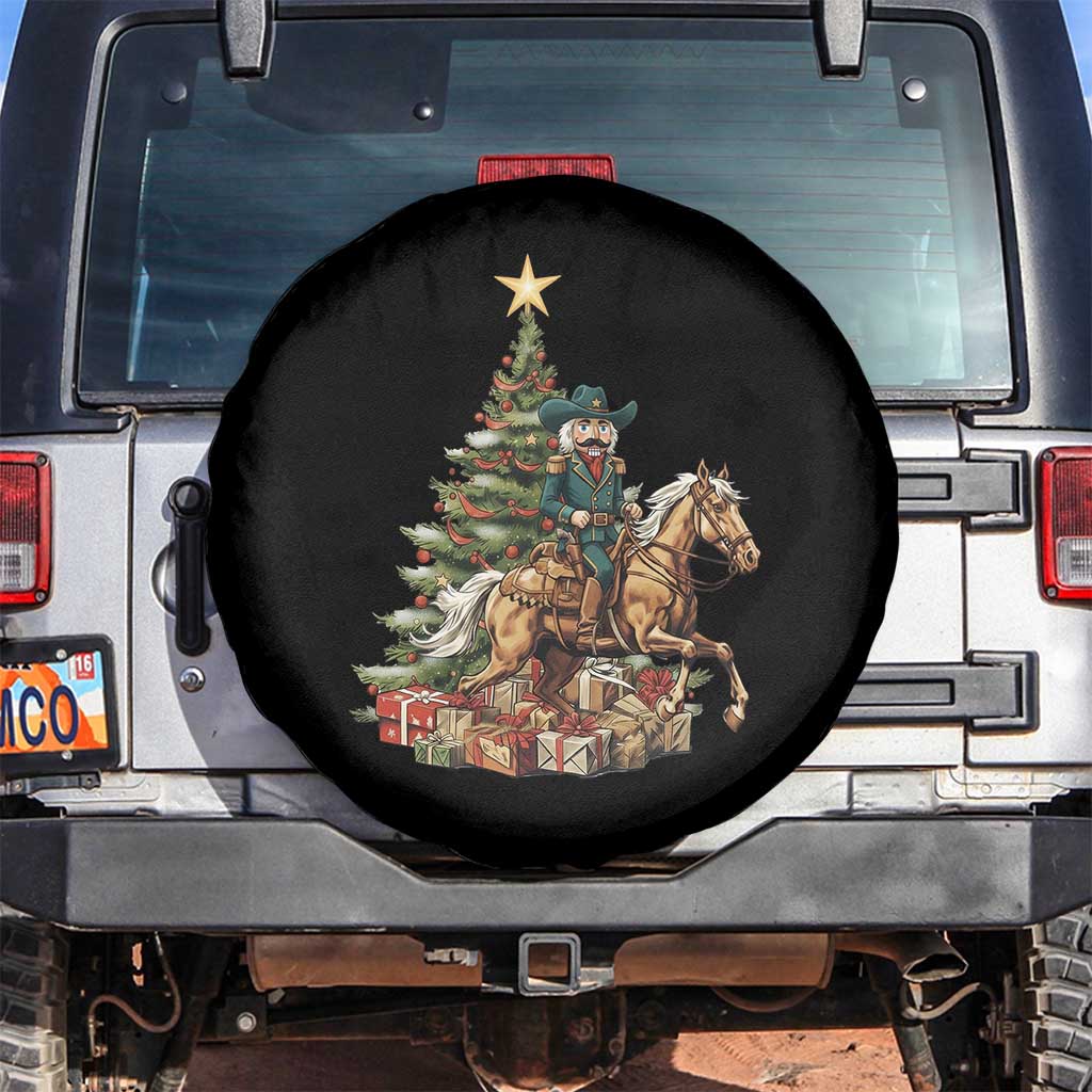 Funny Nutcracker Riding Horse Spare Tire Cover Western Life Christmas Gift - Wonder Print Shop