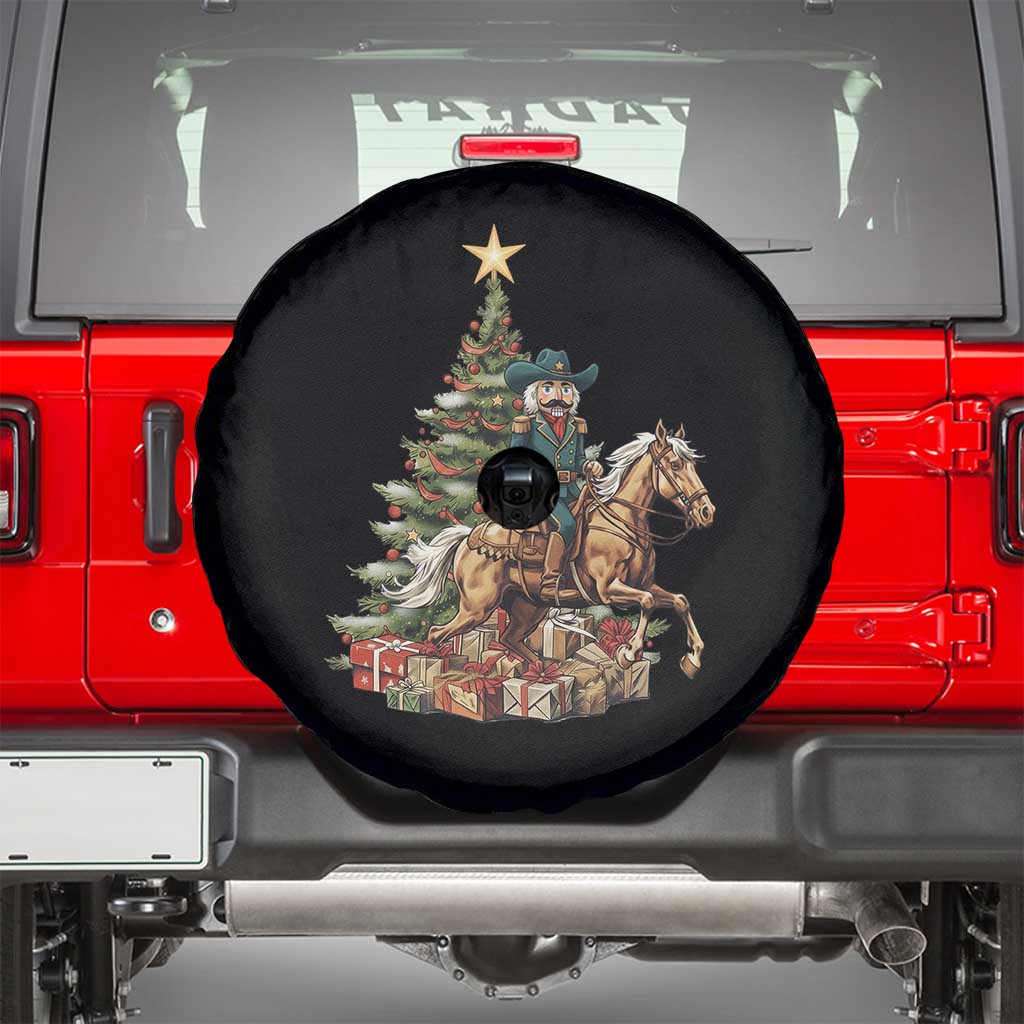 Funny Nutcracker Riding Horse Spare Tire Cover Western Life Christmas Gift - Wonder Print Shop