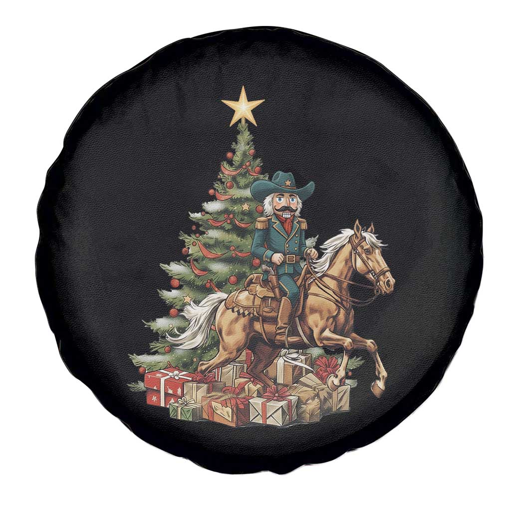 Funny Nutcracker Riding Horse Spare Tire Cover Western Life Christmas Gift - Wonder Print Shop