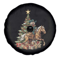 Funny Nutcracker Riding Horse Spare Tire Cover Western Life Christmas Gift - Wonder Print Shop