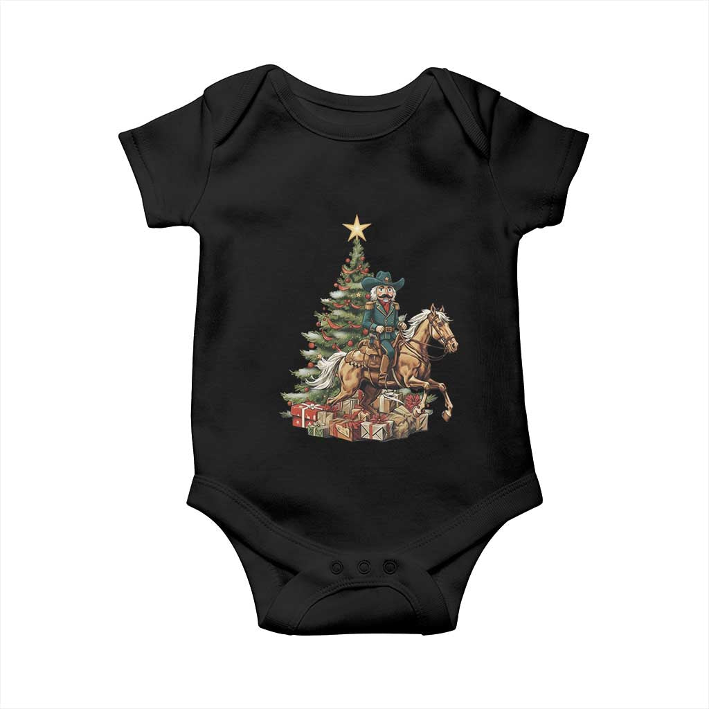 Funny Nutcracker Riding Horse Baby Onesie Western Life Christmas Gift - Wonder Print Shop