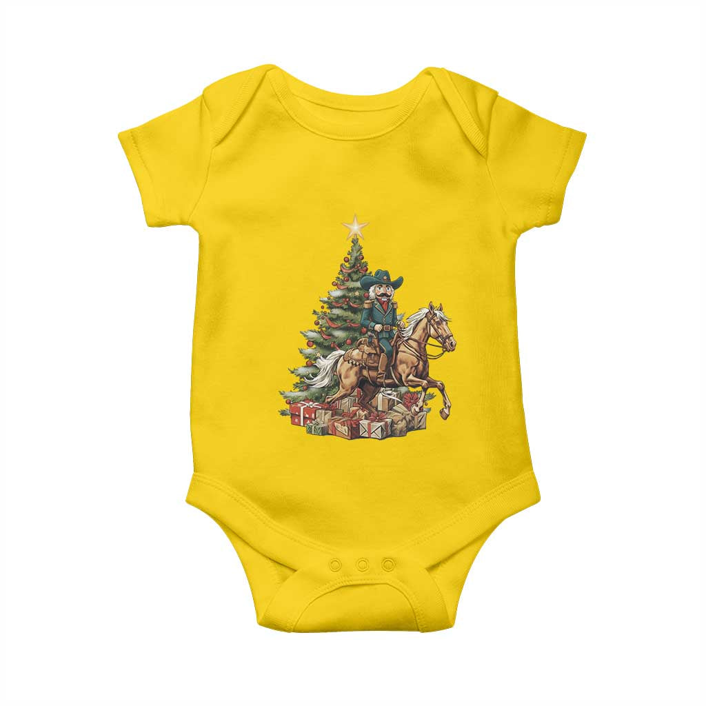 Funny Nutcracker Riding Horse Baby Onesie Western Life Christmas Gift - Wonder Print Shop