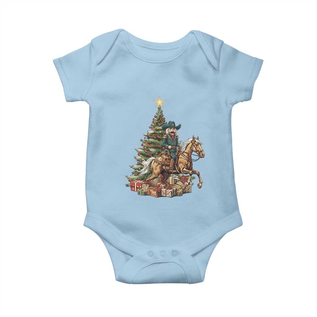Funny Nutcracker Riding Horse Baby Onesie Western Life Christmas Gift - Wonder Print Shop