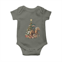 Funny Nutcracker Riding Horse Baby Onesie Western Life Christmas Gift - Wonder Print Shop