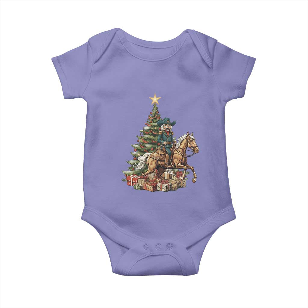 Funny Nutcracker Riding Horse Baby Onesie Western Life Christmas Gift - Wonder Print Shop
