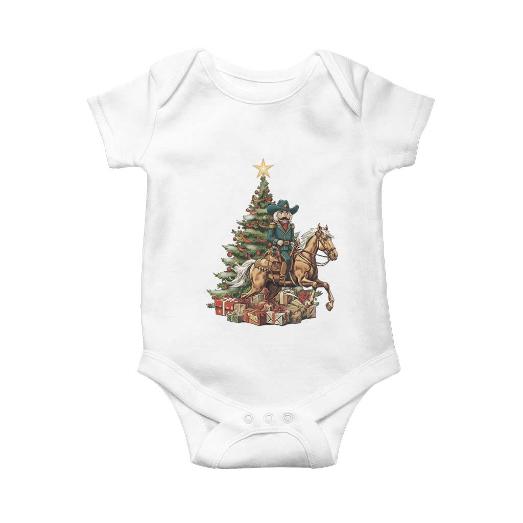 Funny Nutcracker Riding Horse Baby Onesie Western Life Christmas Gift - Wonder Print Shop