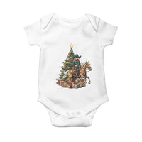 Funny Nutcracker Riding Horse Baby Onesie Western Life Christmas Gift - Wonder Print Shop