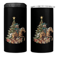 Funny Nutcracker Riding Horse 4 in 1 Can Cooler Tumbler Western Life Christmas Gift - Wonder Print Shop