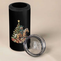 Funny Nutcracker Riding Horse 4 in 1 Can Cooler Tumbler Western Life Christmas Gift - Wonder Print Shop