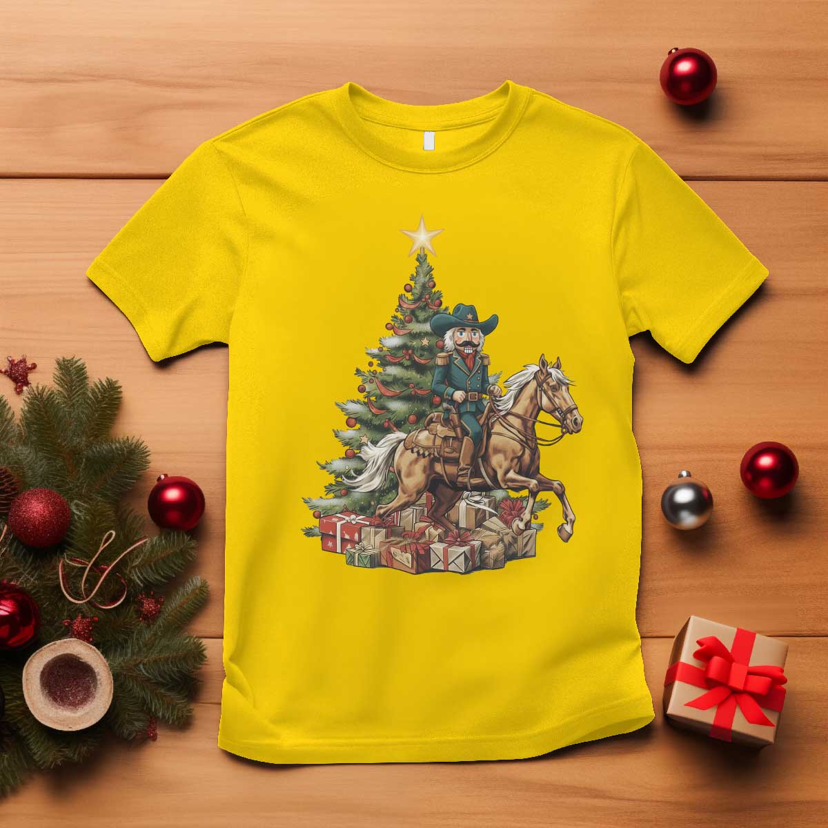 Funny Nutcracker Riding Horse T Shirt Western Life Christmas Gift - Wonder Print Shop