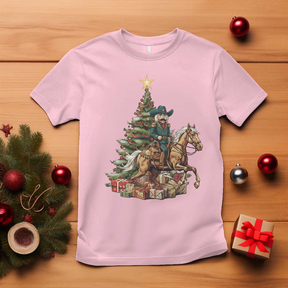 Funny Nutcracker Riding Horse T Shirt Western Life Christmas Gift - Wonder Print Shop