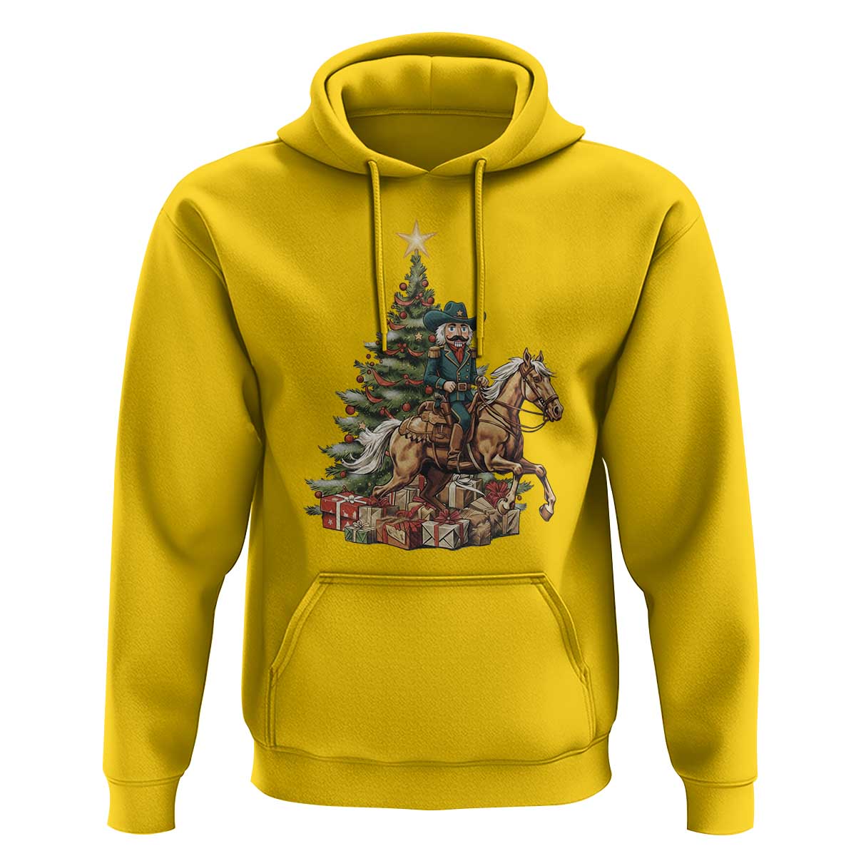 Funny Nutcracker Riding Horse Hoodie Western Life Christmas Gift - Wonder Print Shop