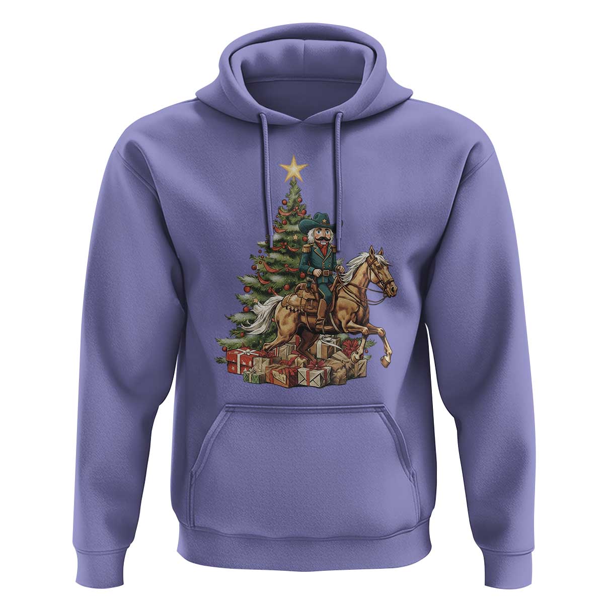 Funny Nutcracker Riding Horse Hoodie Western Life Christmas Gift - Wonder Print Shop