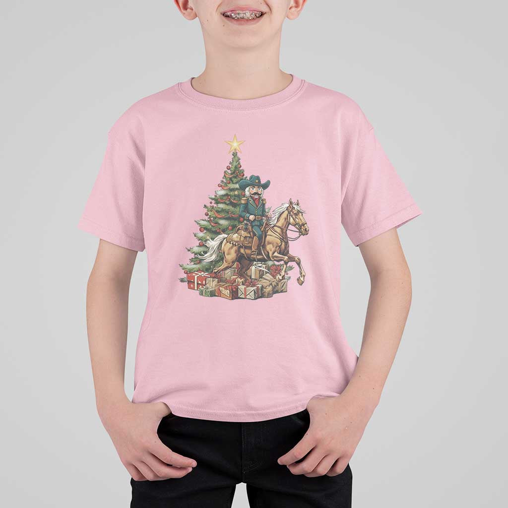 Funny Nutcracker Riding Horse T Shirt For Kid Western Life Christmas Gift - Wonder Print Shop