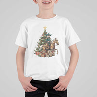 Funny Nutcracker Riding Horse T Shirt For Kid Western Life Christmas Gift - Wonder Print Shop