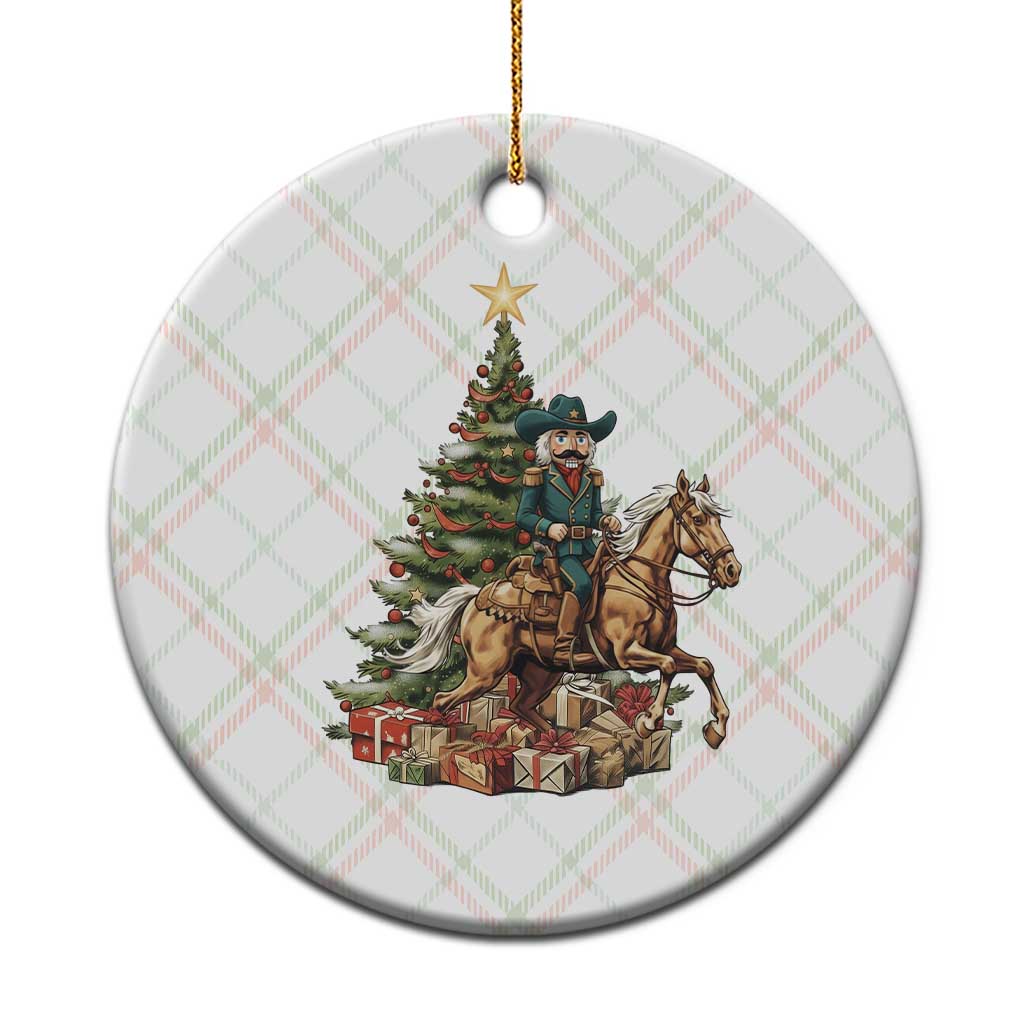 Funny Nutcracker Riding Horse Ceramic Ornament Western Life Christmas Gift - Wonder Print Shop
