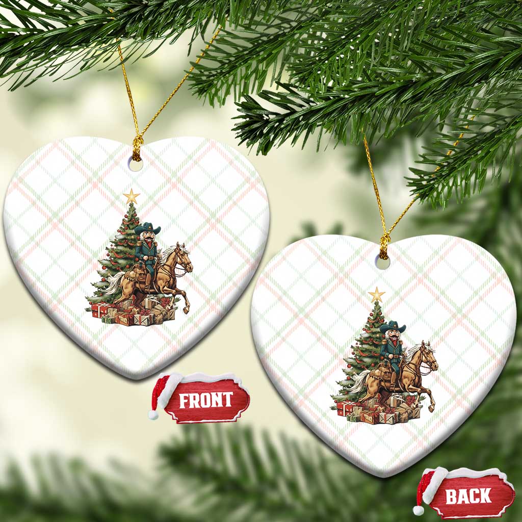 Funny Nutcracker Riding Horse Ceramic Ornament Western Life Christmas Gift - Wonder Print Shop