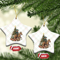 Funny Nutcracker Riding Horse Ceramic Ornament Western Life Christmas Gift - Wonder Print Shop