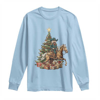 Funny Nutcracker Riding Horse Long Sleeve Shirt Western Life Christmas Gift - Wonder Print Shop
