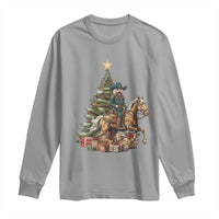 Funny Nutcracker Riding Horse Long Sleeve Shirt Western Life Christmas Gift - Wonder Print Shop
