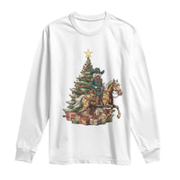 Funny Nutcracker Riding Horse Long Sleeve Shirt Western Life Christmas Gift - Wonder Print Shop