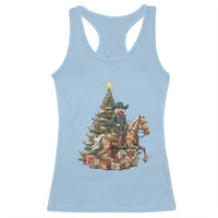 Funny Nutcracker Riding Horse Racerback Tank Top Western Life Christmas Gift - Wonder Print Shop