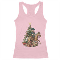 Funny Nutcracker Riding Horse Racerback Tank Top Western Life Christmas Gift - Wonder Print Shop