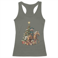 Funny Nutcracker Riding Horse Racerback Tank Top Western Life Christmas Gift - Wonder Print Shop