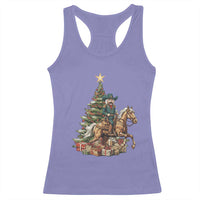 Funny Nutcracker Riding Horse Racerback Tank Top Western Life Christmas Gift - Wonder Print Shop