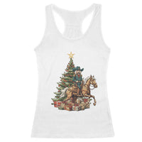 Funny Nutcracker Riding Horse Racerback Tank Top Western Life Christmas Gift - Wonder Print Shop