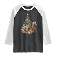 Funny Nutcracker Riding Horse Raglan Shirt Western Life Christmas Gift - Wonder Print Shop
