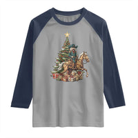 Funny Nutcracker Riding Horse Raglan Shirt Western Life Christmas Gift - Wonder Print Shop